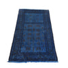 Hand Knotted Overdyed Prayer Rug 2' 7" x 4' 3" ft / 80 x 129 cm - No. R22816