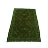 Green Overdyed Area Rug 2' 8" x 4' 3" ft / 82 x 129 cm - No. R22817