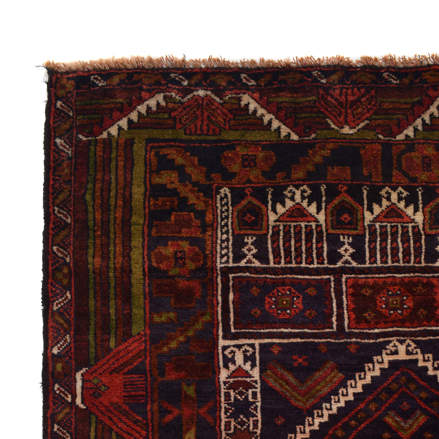 Handmade Prayer Rug 2' 11" x 5' 2" ft / 89 x 157 cm - R22869