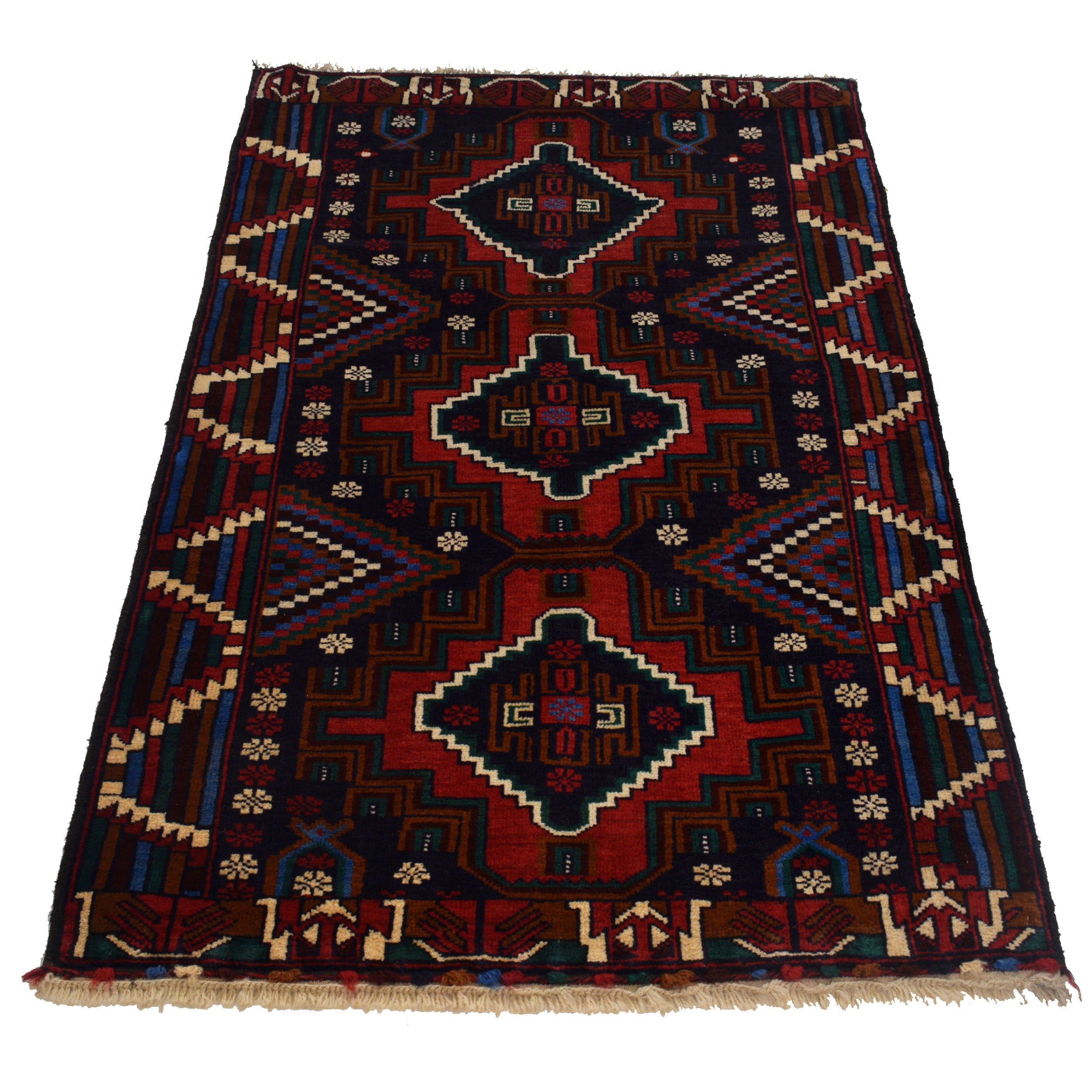 Traditional Baloch Rug 2' 10" x 4' 8" ft / 86 x 143 cm - No. R22871