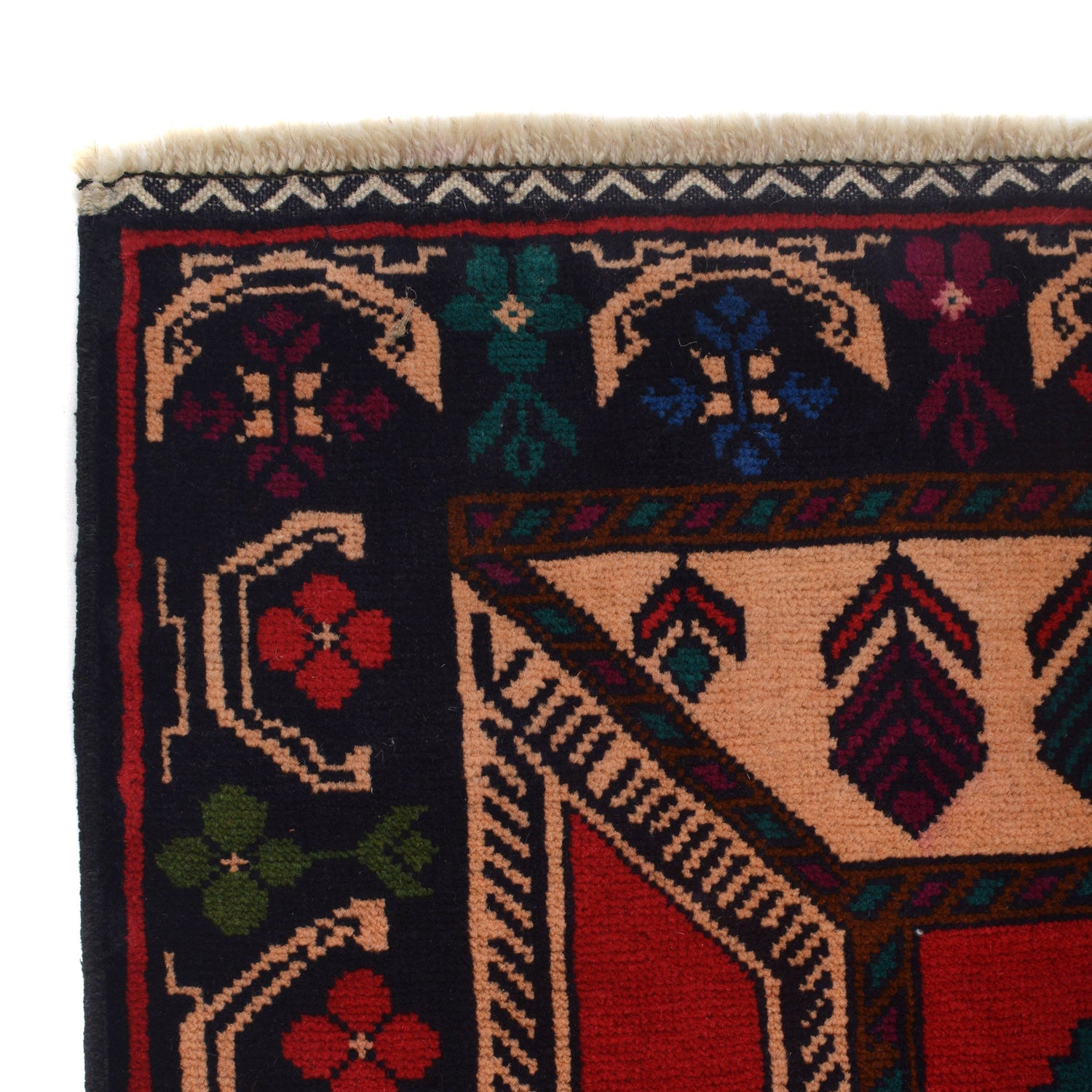 Handmade Prayer Rug 2' 9" x 4' 9" ft / 85 x 144 cm - R22877