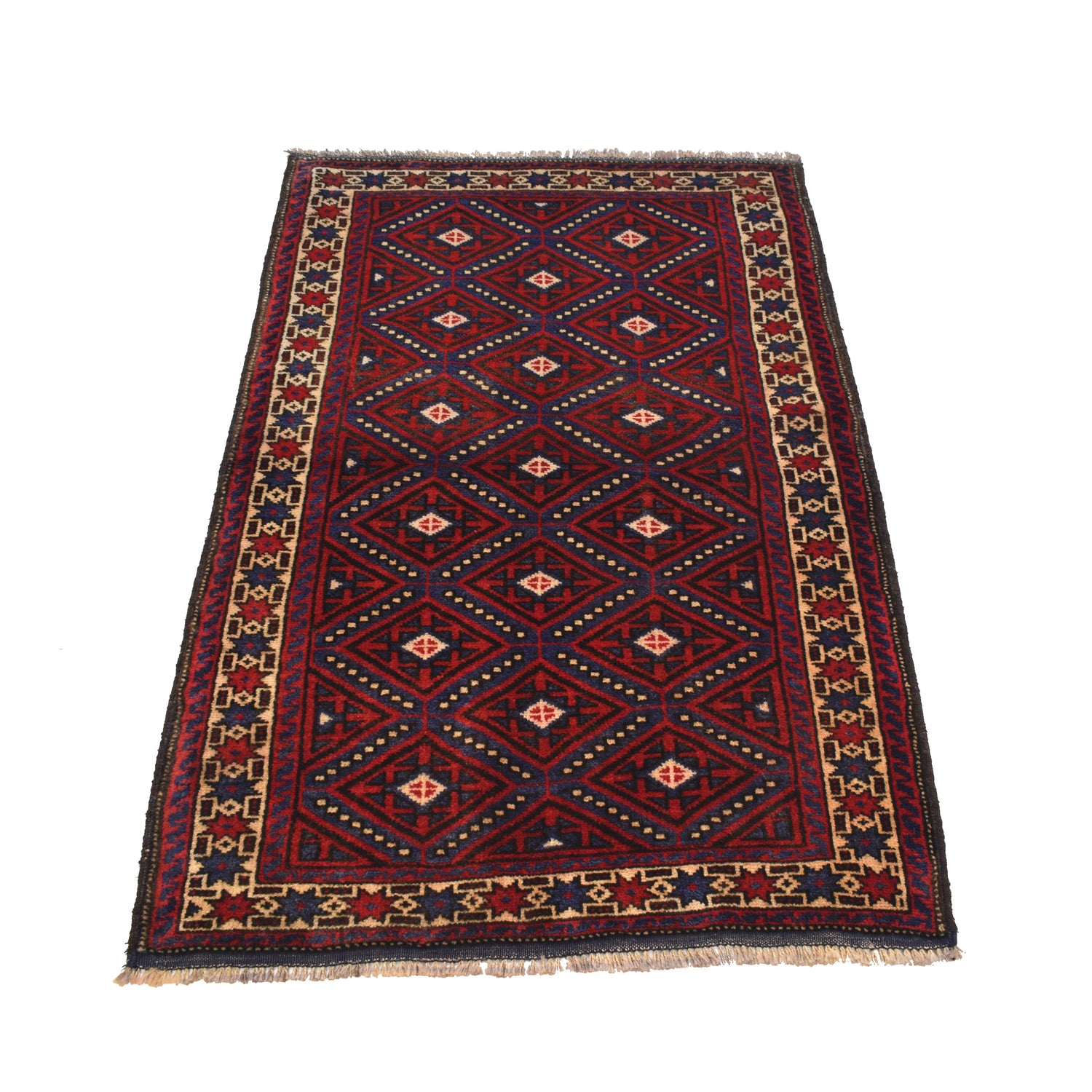 Traditional Baloch Rug 3' 0" x 4' 8" ft / 92 x 143 cm - No. R22937