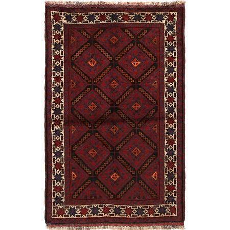 Traditional Baloch Rug 3' 1" x 4' 10" ft / 95 x 148 cm - No. R22944