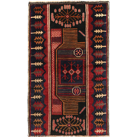 Traditional Baloch Rug 2' 10" x 4' 8" ft / 86 x 142 cm - No. R22950