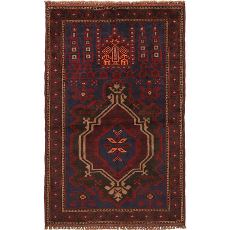 Fine Quality Prayer Rug 2' 11" x 4' 8" ft / 89 x 141 cm - R22955