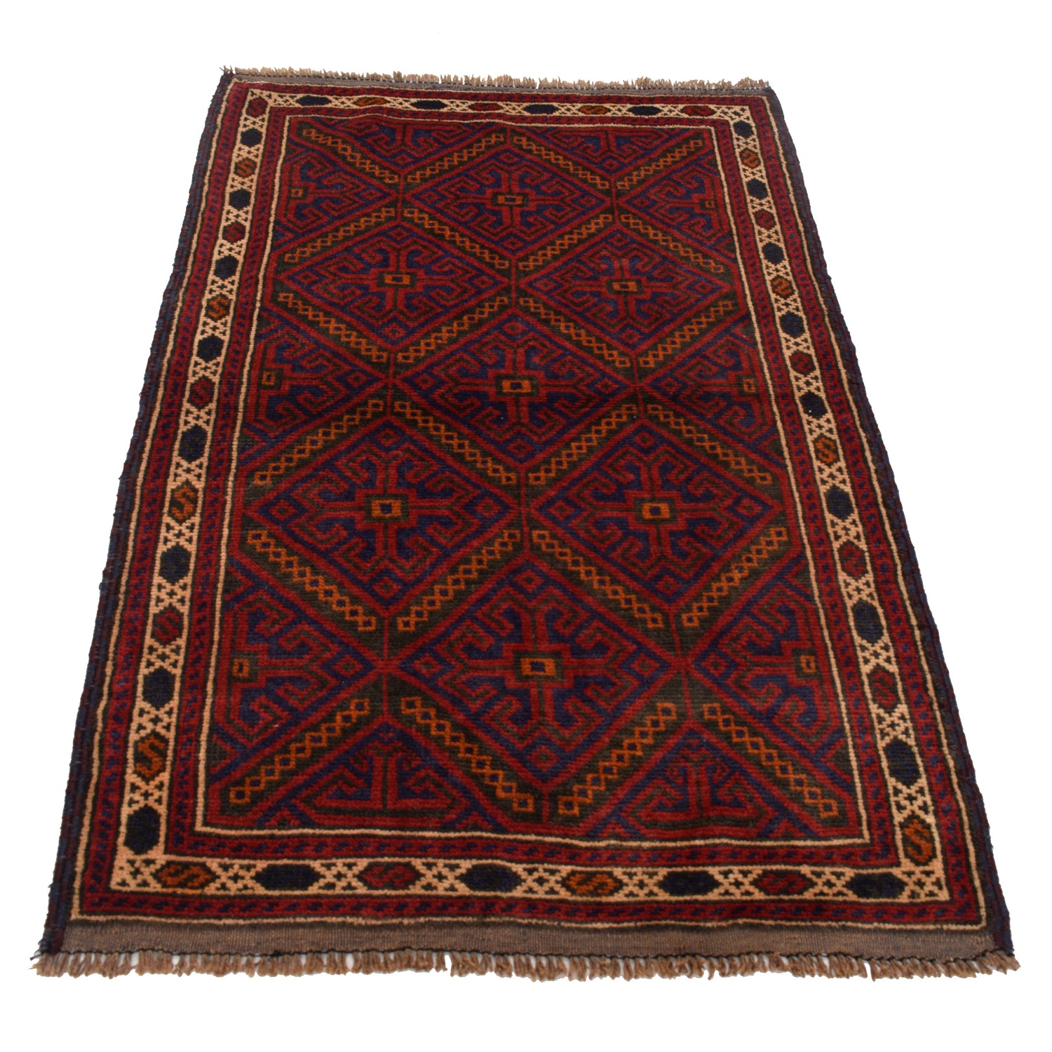 Traditional Baloch Rug 3' 1" x 4' 12" ft / 93 x 152 cm - No. R22957