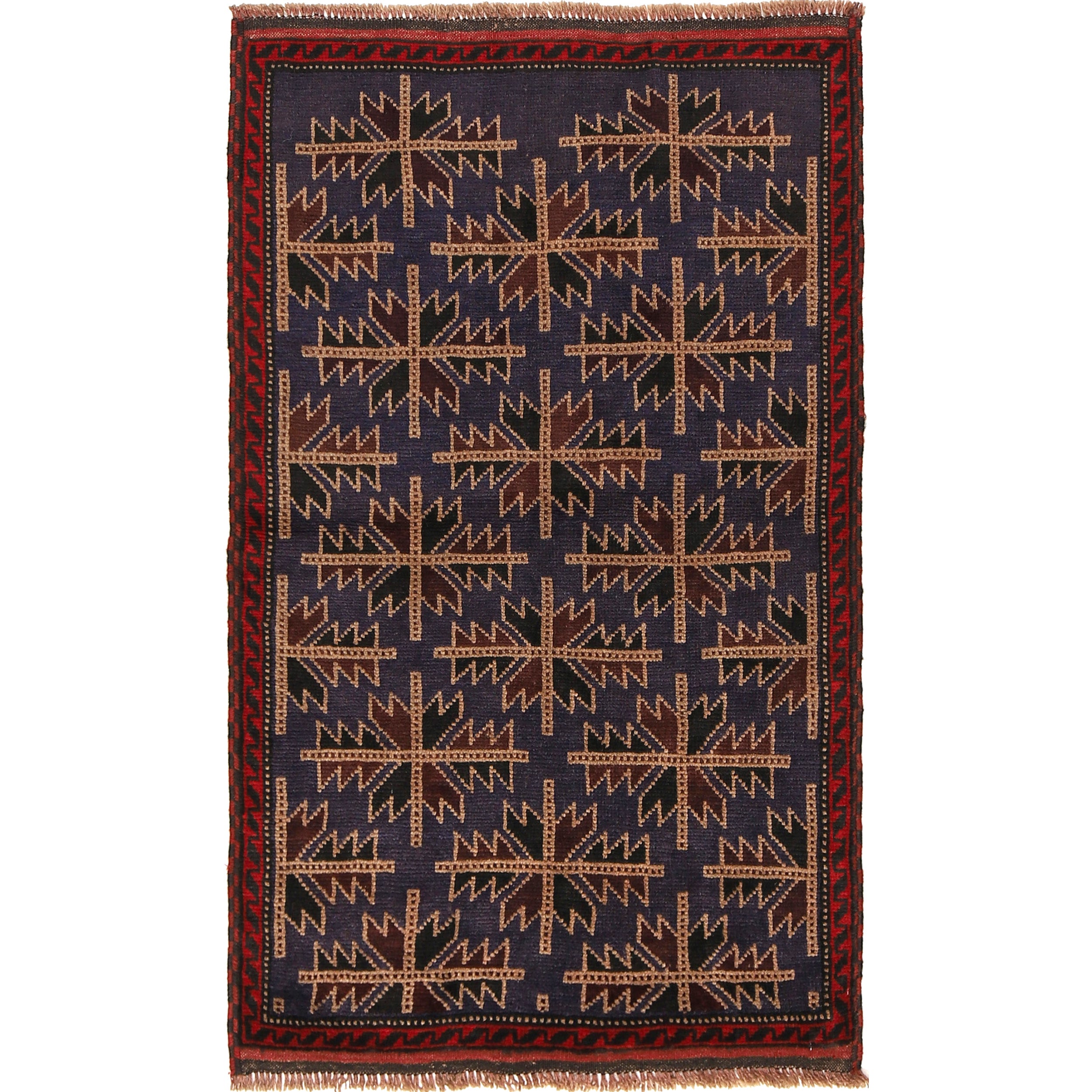 Traditional Baloch Rug 2' 10" x 4' 6" ft / 86 x 137 cm - No. R22958