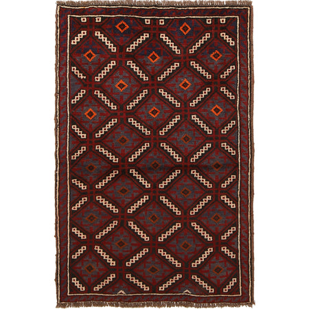 Traditional Baloch Rug 2' 10" x 4' 2" ft / 87 x 126 cm - No. R22959