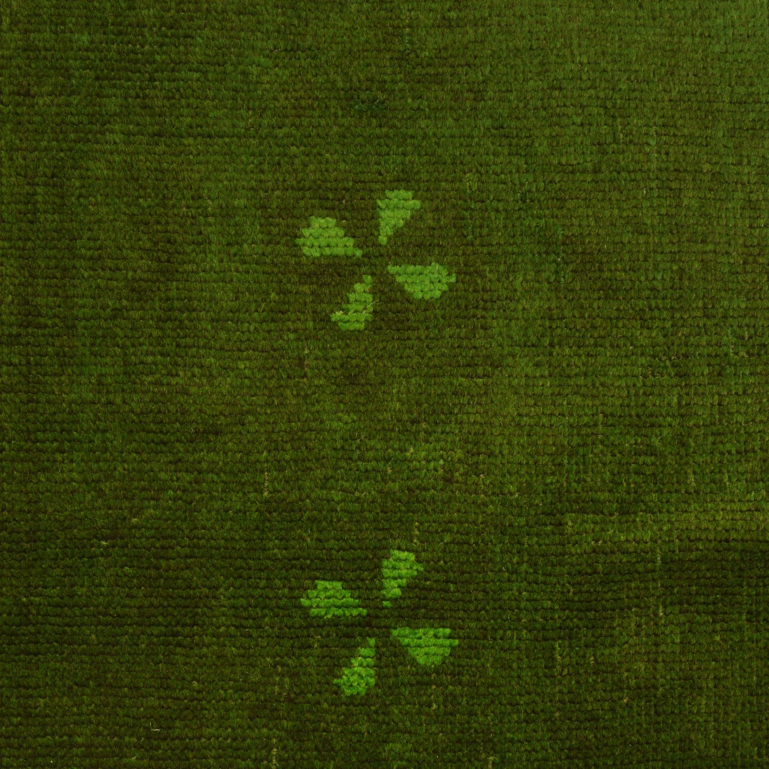 Green Overdyed Area Rug 2' 7" x 4' 4" ft / 80 x 133 cm - No. R22969