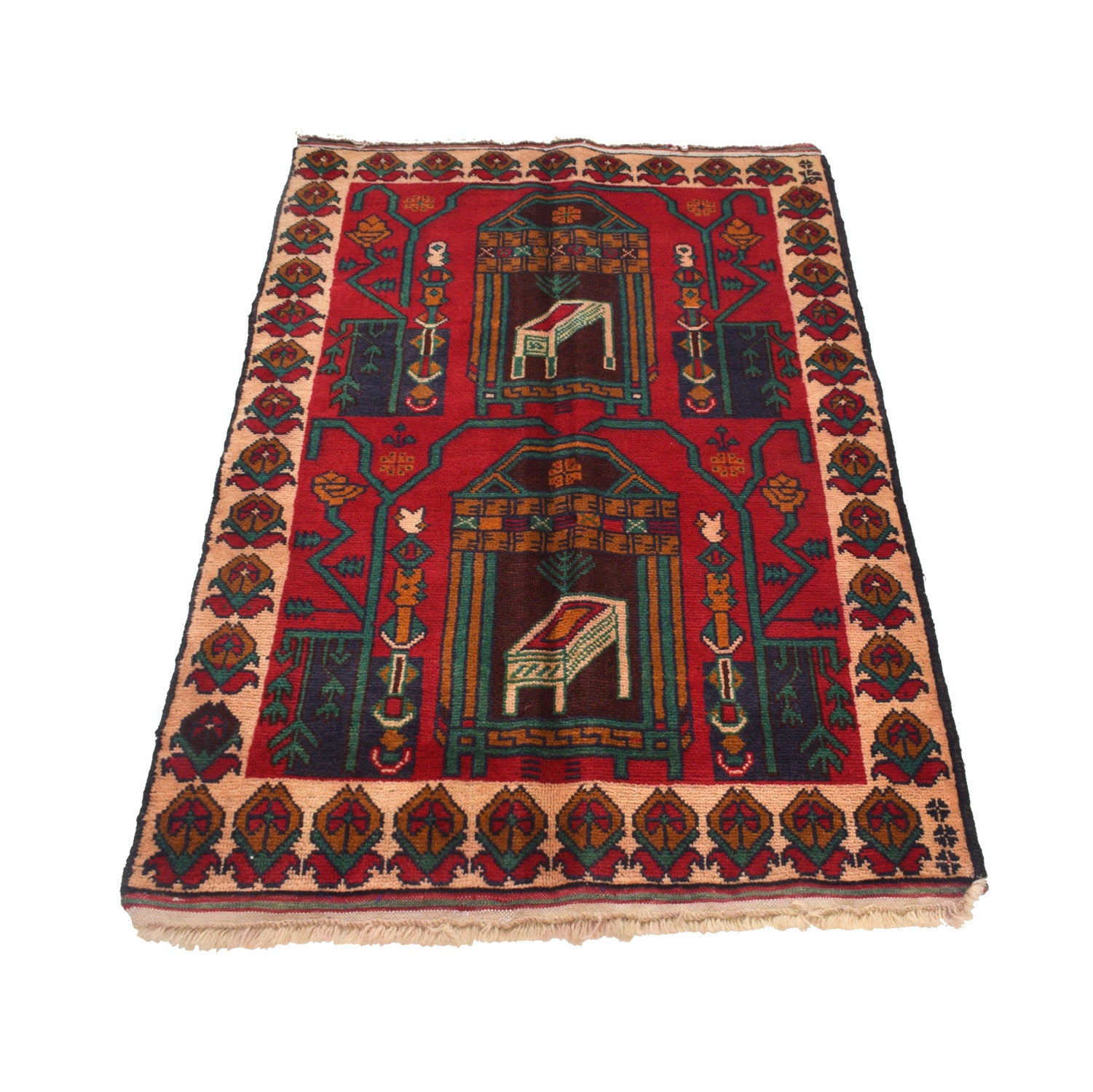 Handmade Baluchi Rug 2' 11" x 4' 8" ft / 90 x 142 cm - No. R23626