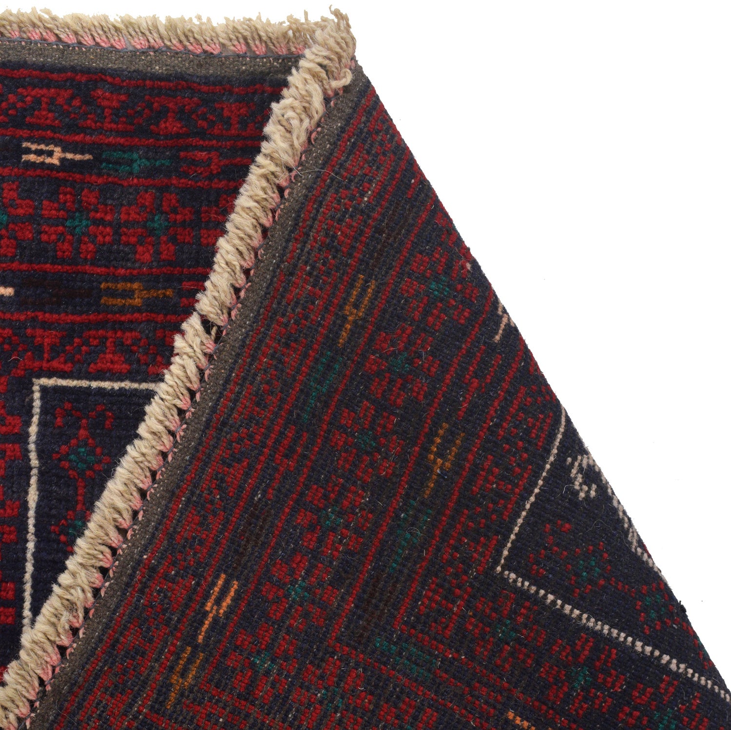 Red Color Prayer Rug 2' 5" x 3' 7" ft / 74 x 110 cm - No. R23704