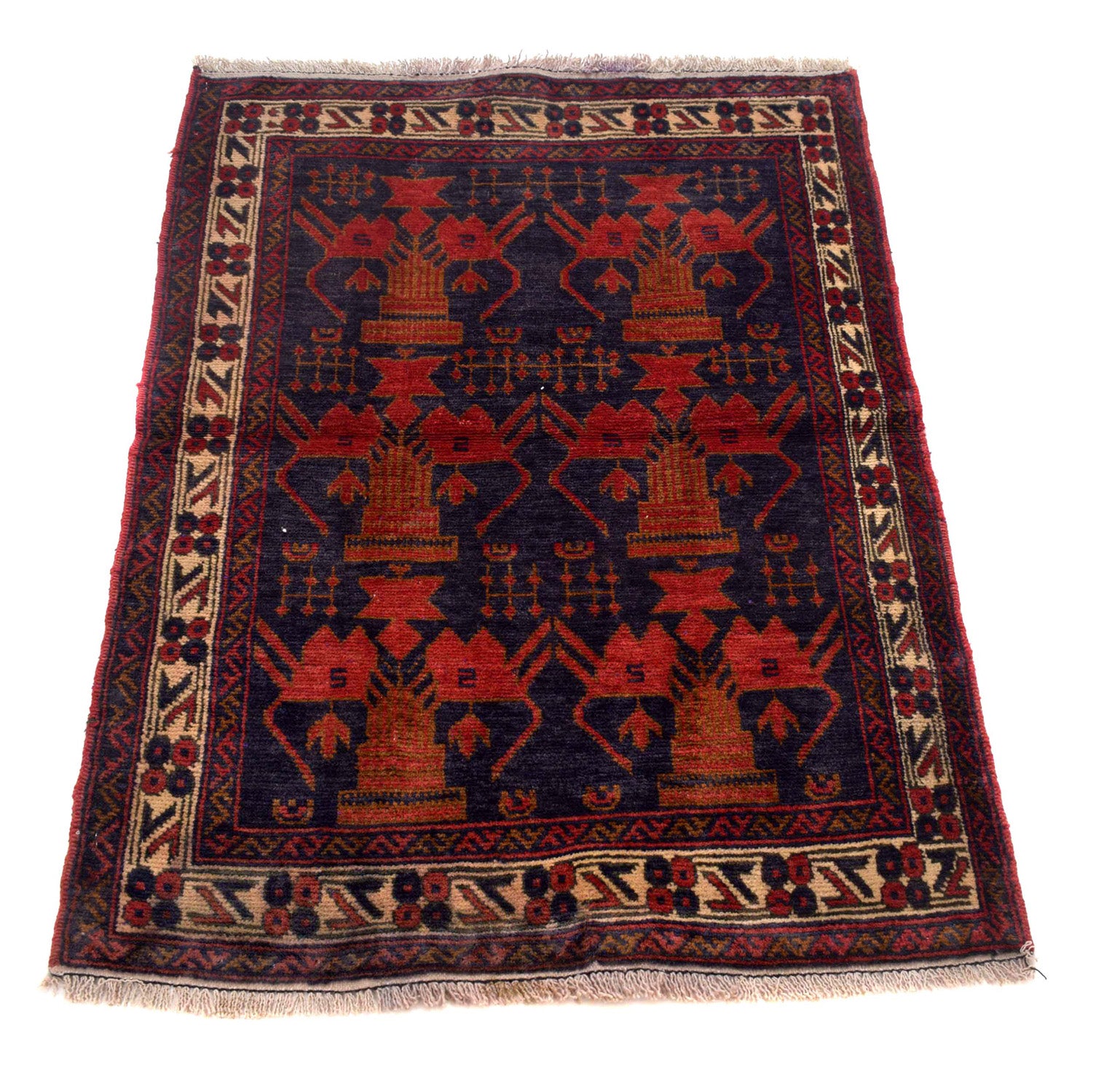 Traditional Baloch Rug 2' 7" x 3' 8" ft / 80 x 113 cm - No. R23751