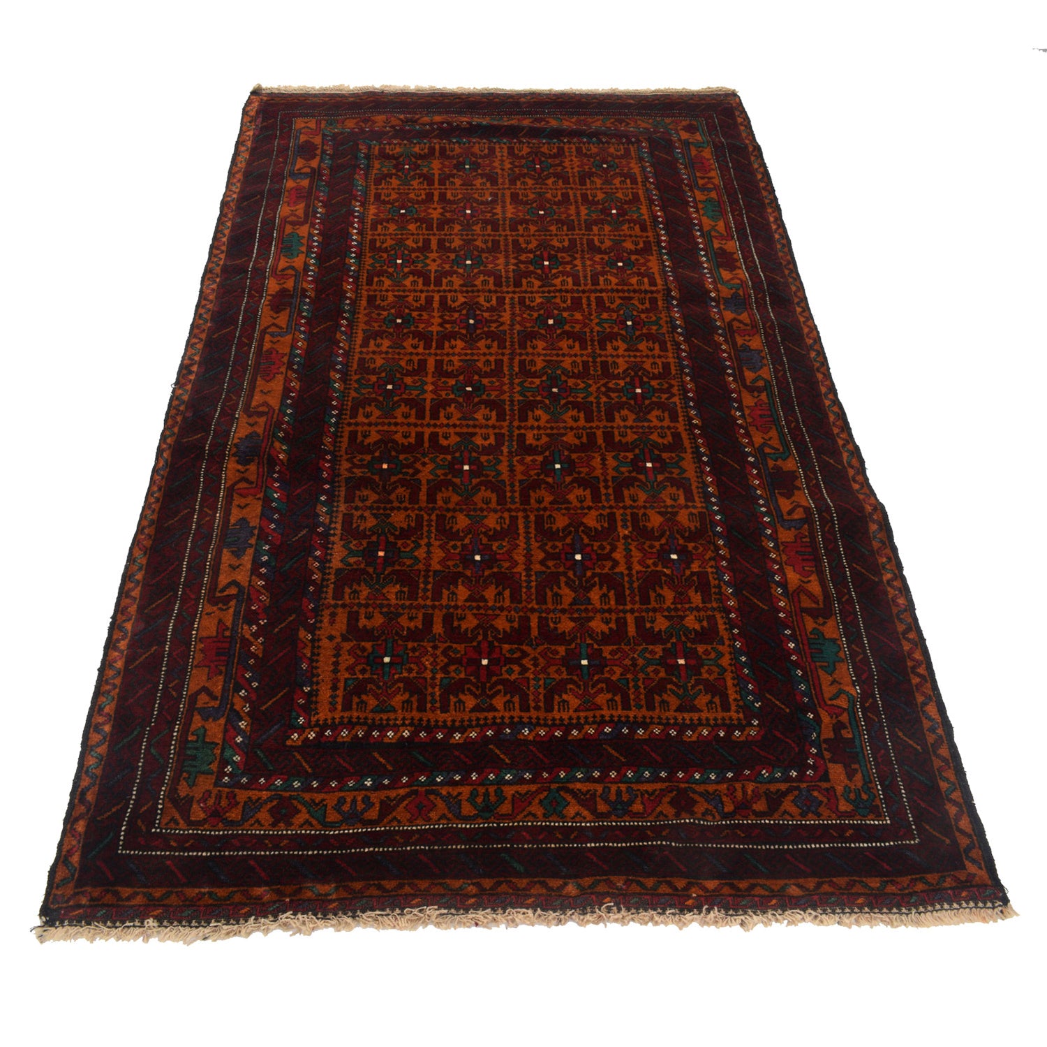 Tribal Baloch Rug 3' 11" x 6' 7" ft / 120 x 200 cm - No. R23764