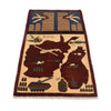 Handmade Afghan War Area Rug 2' 7" x 4' 3" ft / 80 x 129 cm - No. R23768