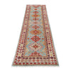 Cyan Blue Kazak Runner Rug 2' 9" x 9' 6" ft / 83 x 290 cm - No. G24169