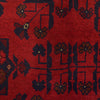 Red Color Afghan Area Rug 5' 0" x 6' 6" ft / 153 x 198 cm - No. R24177