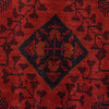 Red Color Afghan Area Rug 4' 10" x 6' 6" ft / 148 x 199 cm - No. R24192