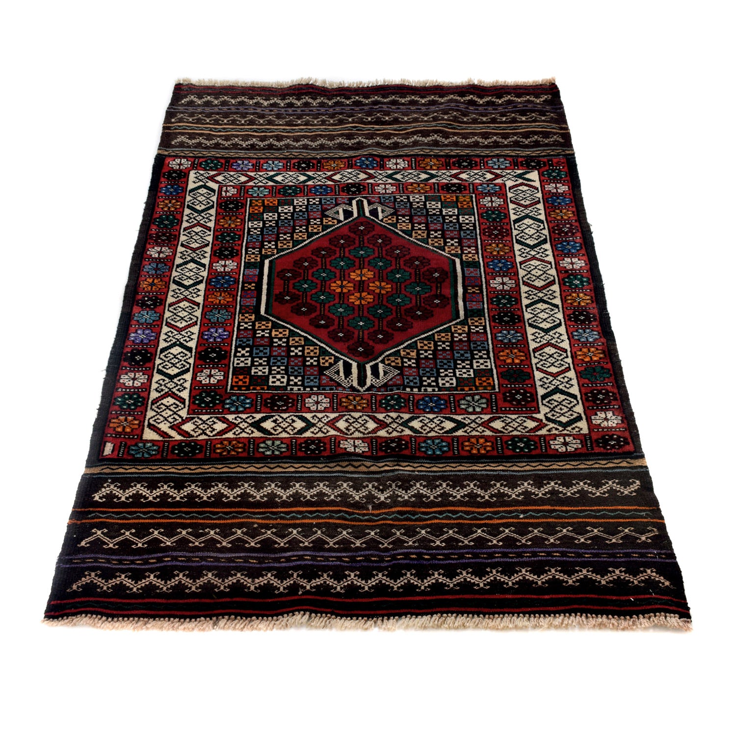 Hand Knotted Baluchi Rug 3' 1" x 4' 11" ft / 95 x 150 cm - No. R24361