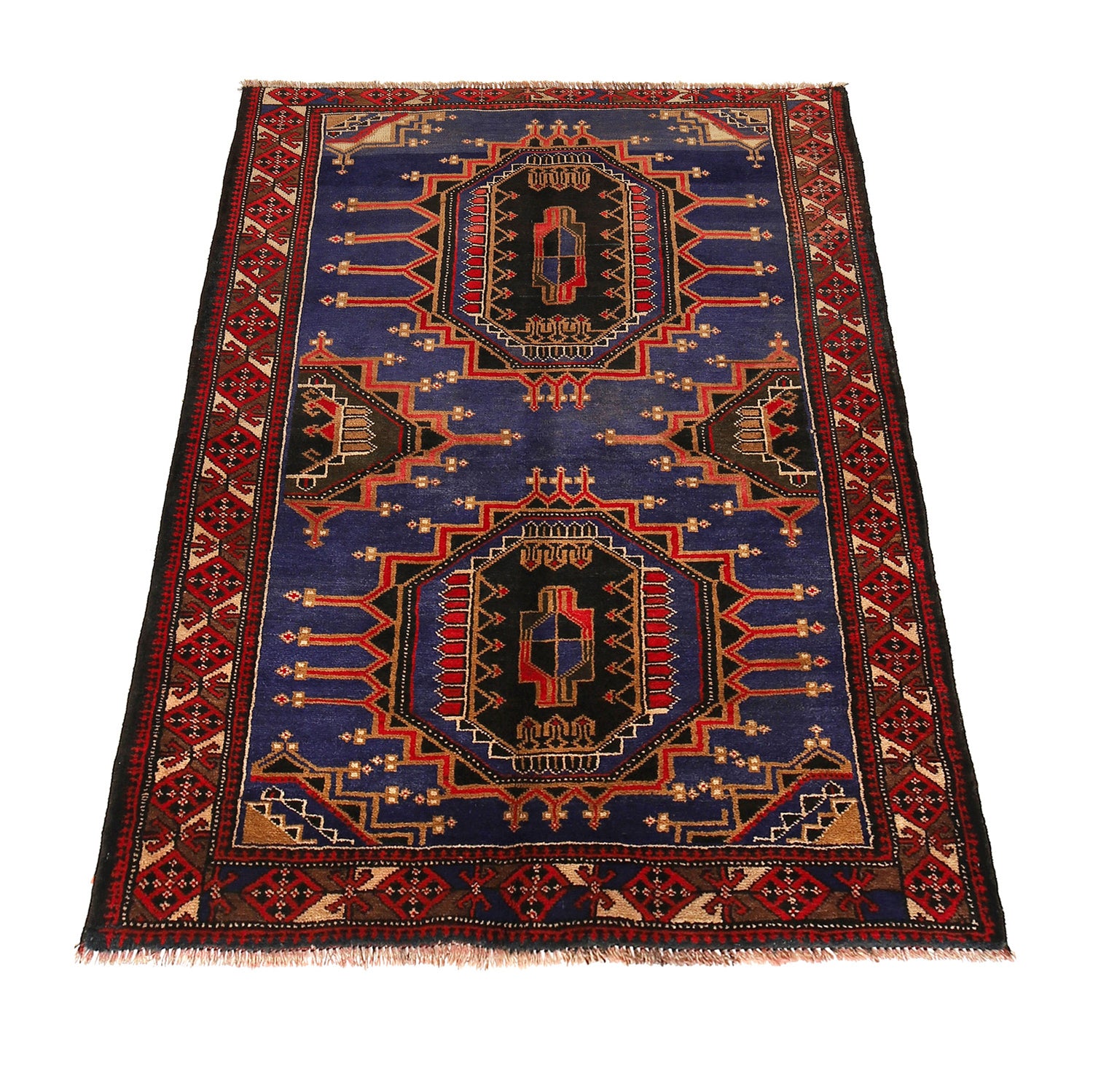 Baluch Short Rug 3' 10" x 5' 4" ft / 116 x 163 cm - No. R24766