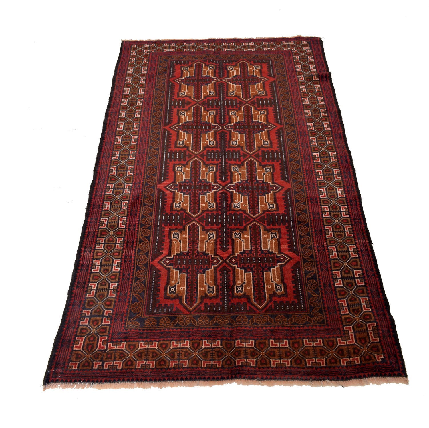 Baluch Short Rug 3' 7" x 6' 7" ft / 110 x 200 cm - No. R24774
