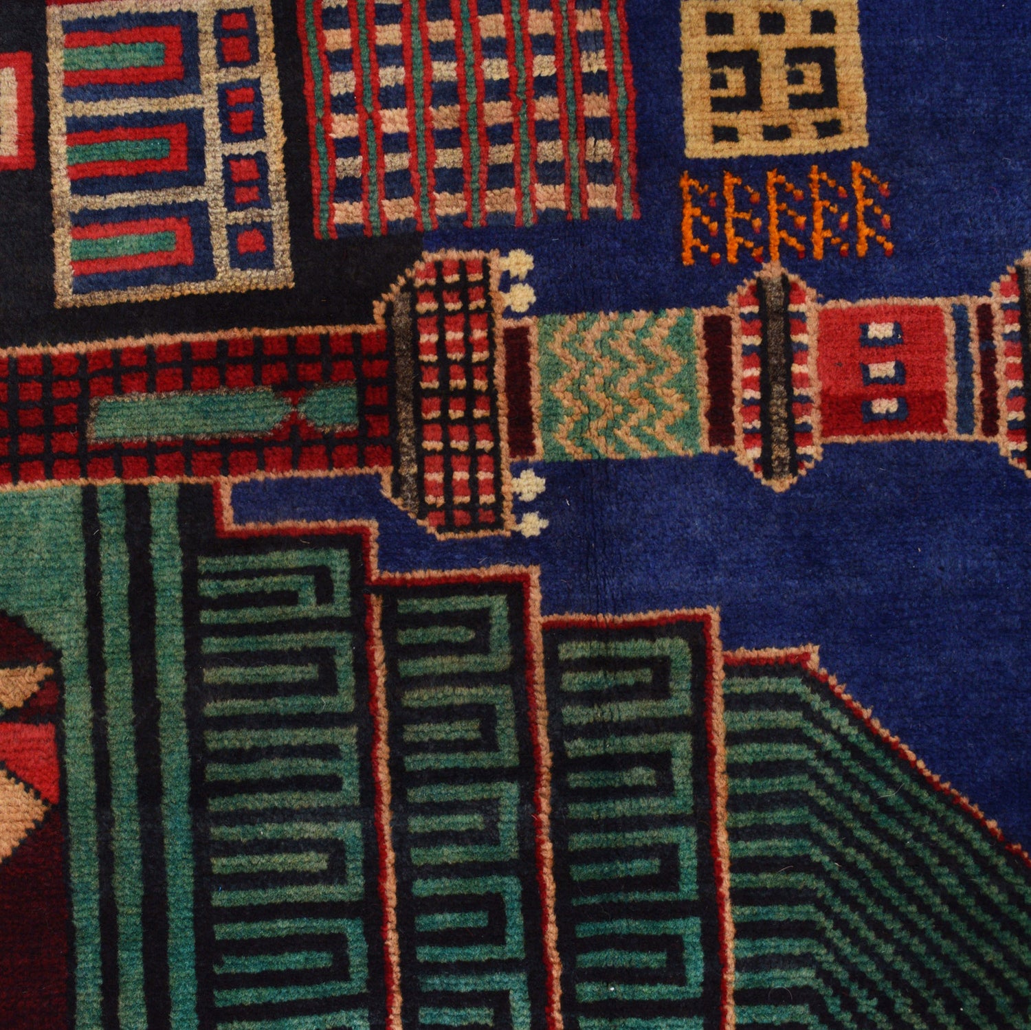 Handmade Pictorial Carpet 3' 11" x 6' 6" ft / 120 x 198 cm - No. R24781