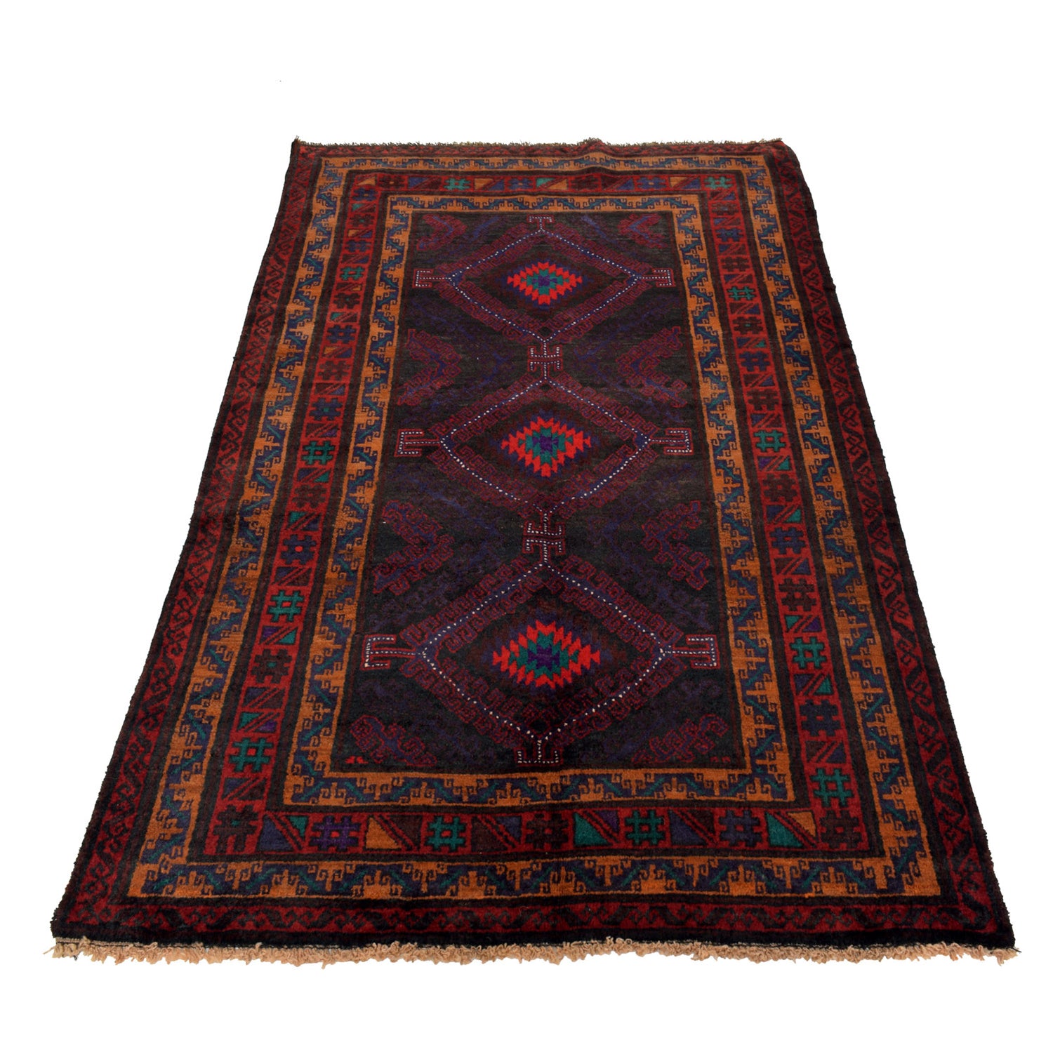 Baluch Short Rug 3' 7" x 6' 5" ft / 110 x 195 cm - No. R24785