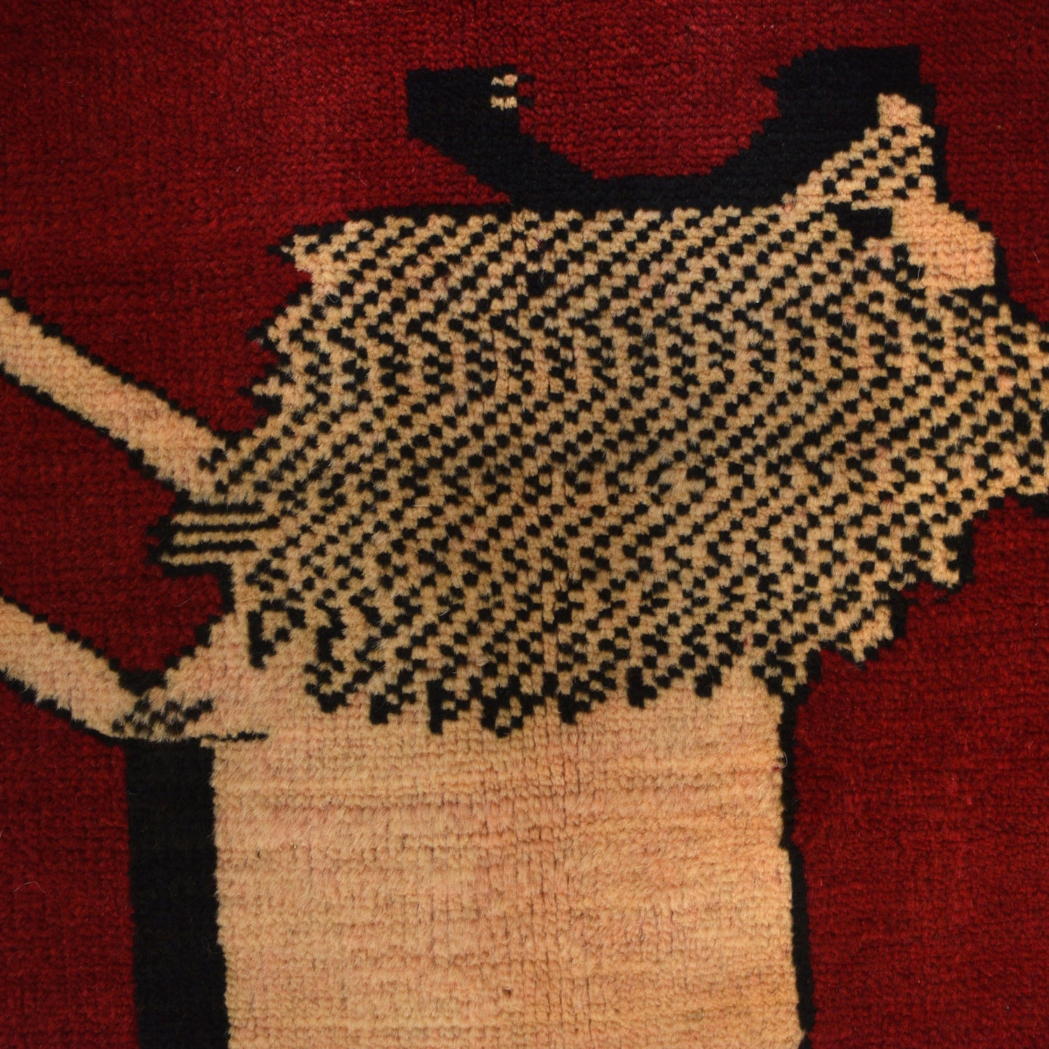 Hand Made Animal Pictorial Carpet 3' 0" x 4' 6" ft / 92 x 138 cm - No. R24787