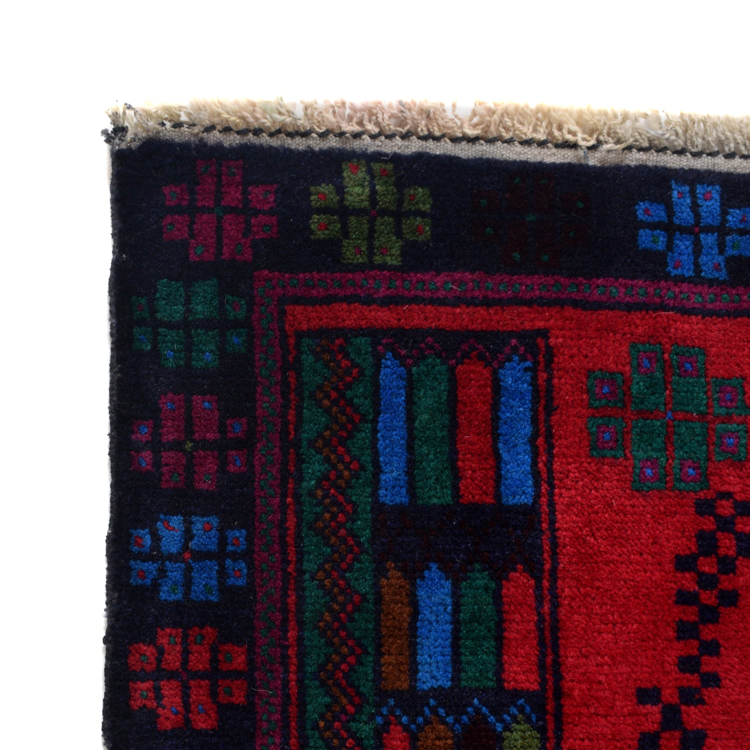 Red Baluchi Rug 3' 0" x 4' 2" ft / 91 x 126 cm - No. R24804