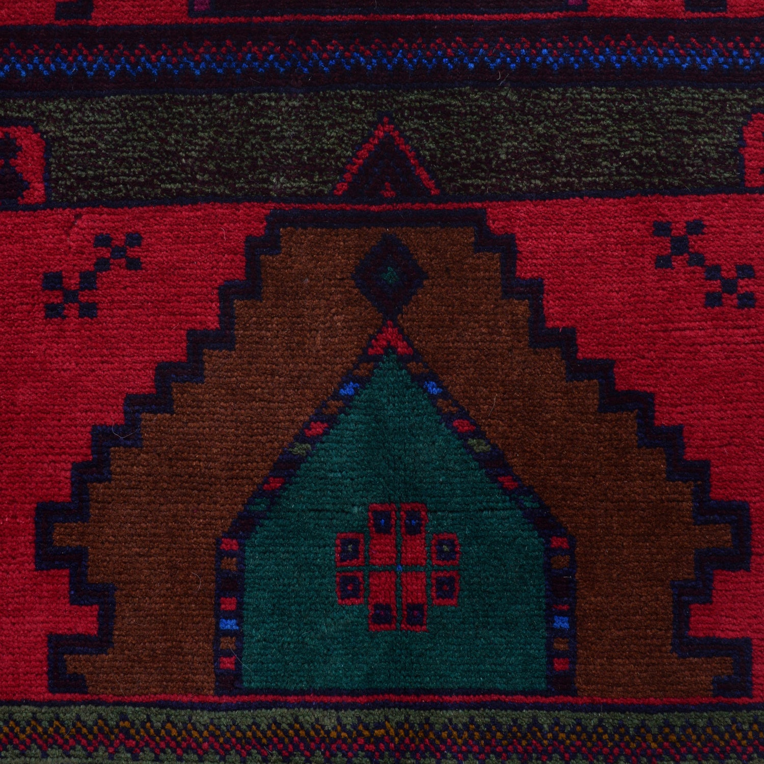 Red Baluchi Rug 3' 0" x 4' 2" ft / 91 x 126 cm - No. R24804