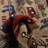 Handmade Afghan War Area Rug 4' 3" x 6' 4" ft / 129 x 194 cm - No. R24916