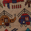 Handcrafted Afghan War Rug 4' 6" x 6' 1" ft / 136 x 186 cm - No. R24917