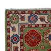 Green Color Kazak Rug 2' 9" x 3' 11" ft / 83 x 120 cm - No. R25280