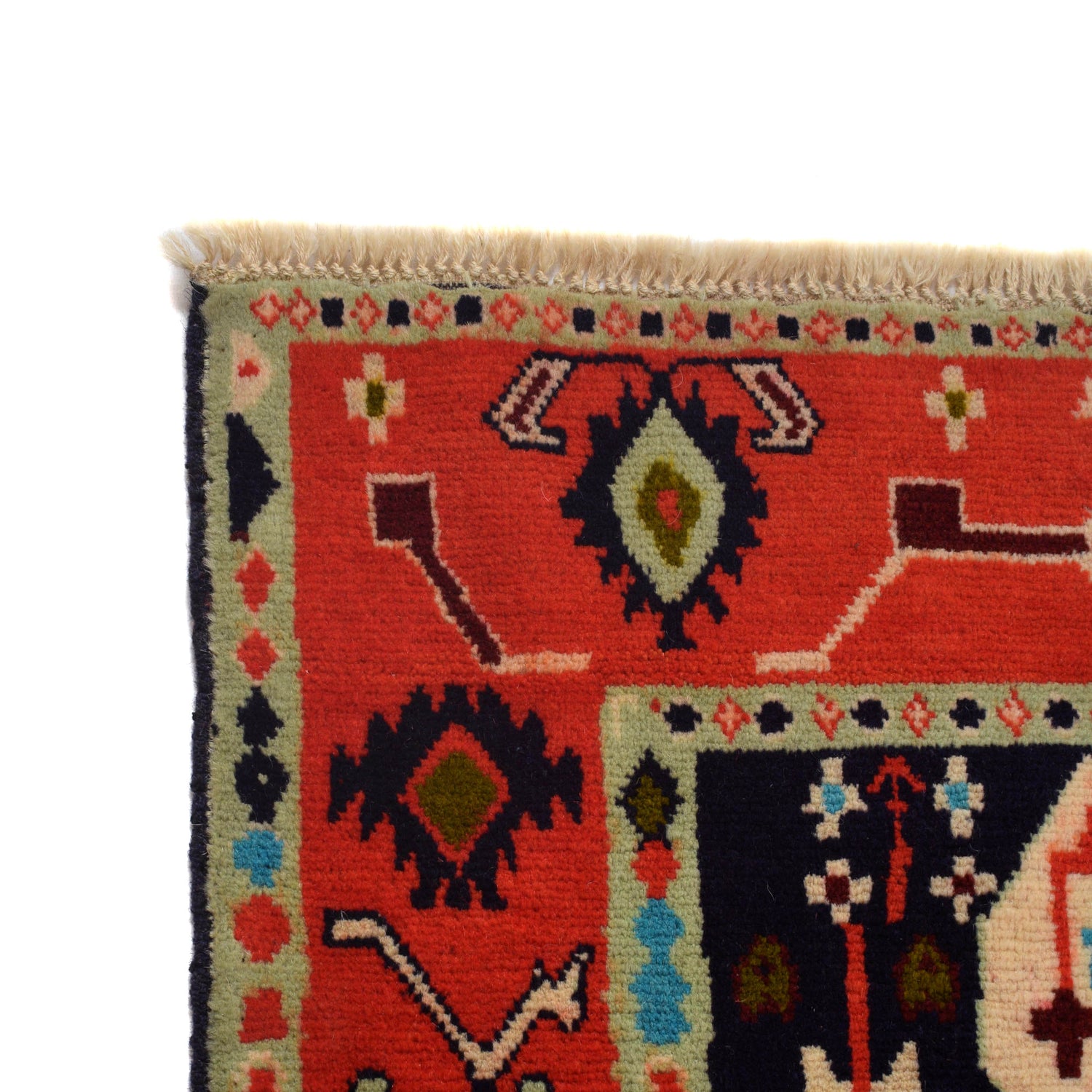 Hand Knotted Kohistani Carpet 5' 6" x 7' 8" ft / 167 x 234 cm - No. R25332