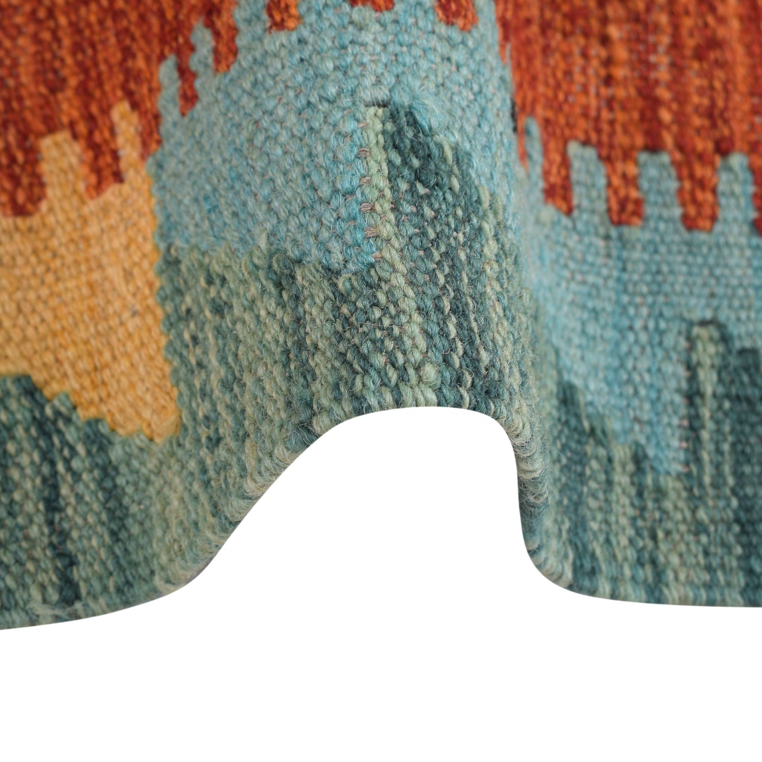 Hand Knotted Afghan Style Kilim 1' 10" x 6' 6" ft / 57 x197 cm - No. R26036