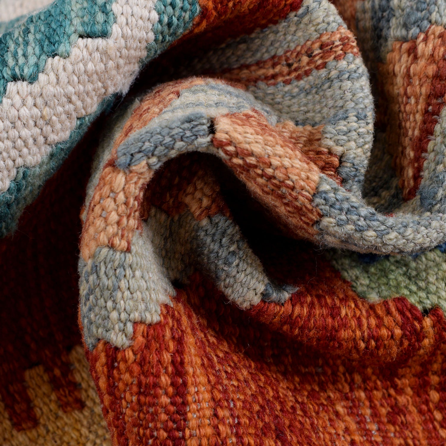 Hand Knotted Afghan Style Kilim 1' 10" x 6' 6" ft / 57 x197 cm - No. R26036