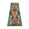 Hand Woven Wool Kelim 2' 0" x 6' 4" ft / 60 x192 cm - No. R26046