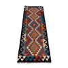 Colorful Flat-Weave Wool Kilim Runner 2' 0" x 6' 4" ft / 61 x 192 cm - No. R26271