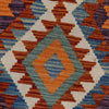 Colorful Flat-Weave Wool Kilim Runner 2' 0" x 6' 4" ft / 61 x 192 cm - No. R26271