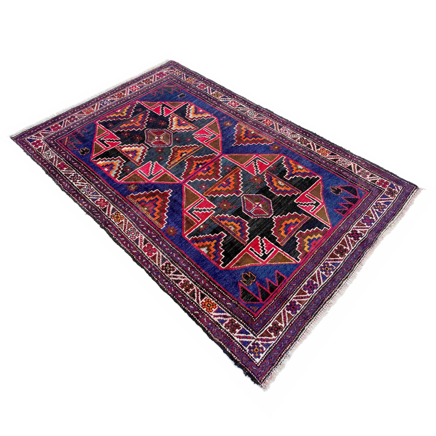 Hand Knotted Baluchi Rug 3' 7" x 6' 3" ft / 110 x 190 cm - No. R36706
