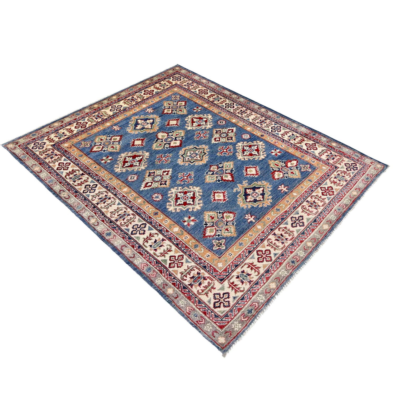 Hand knotted Kazak Carpet 4' 9" x 6' 4" ft / 144 x 194 cm - No. R37361
