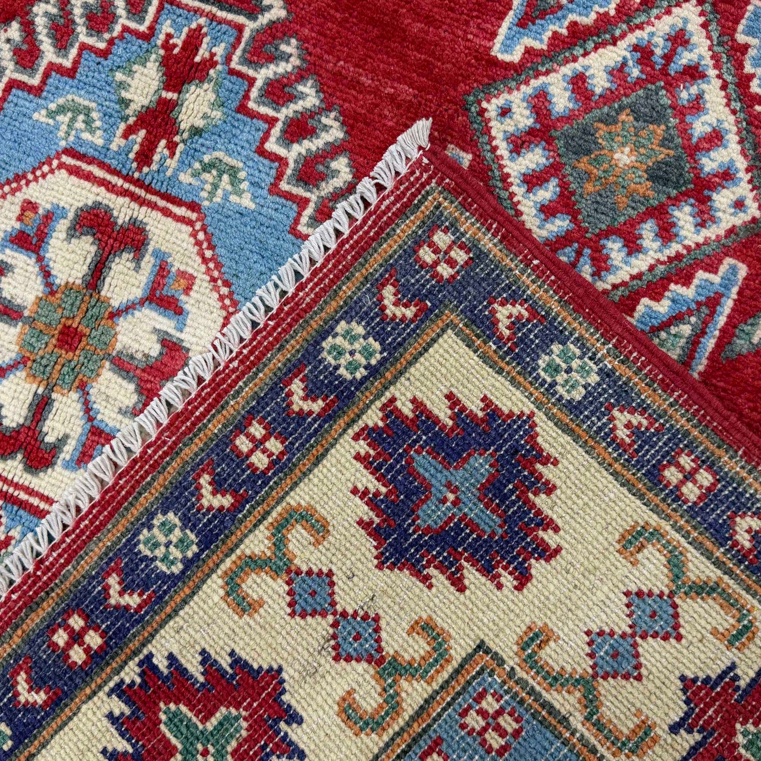 Hand knotted Kazak Carpet 4' 10" x 7' 8" ft / 148 x 234 cm - No. R37363