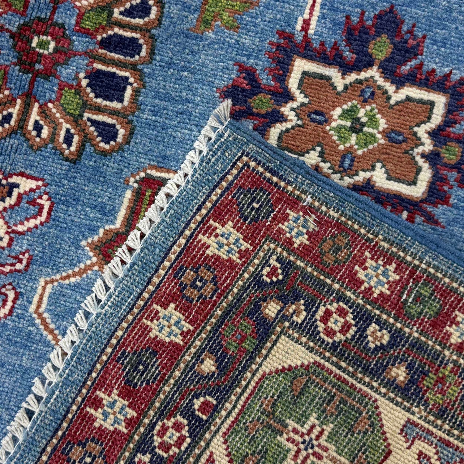 Blue Color Kazak Rug 4' 9" x 7' 10" ft / 146 x 239 cm - No. R37366