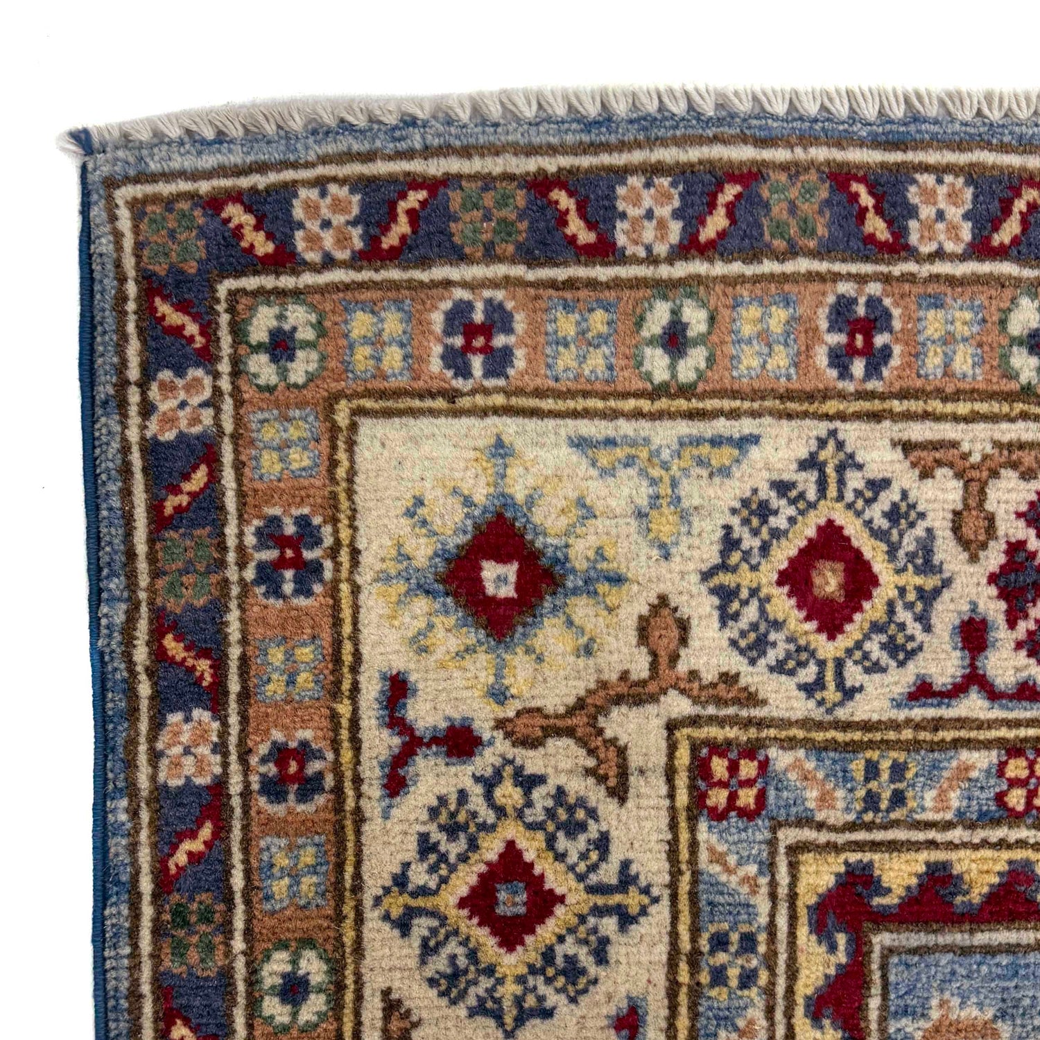 Hand knotted Kazak Carpet 4' 0" x 5' 11" ft / 121 x 180 cm - No. R37367