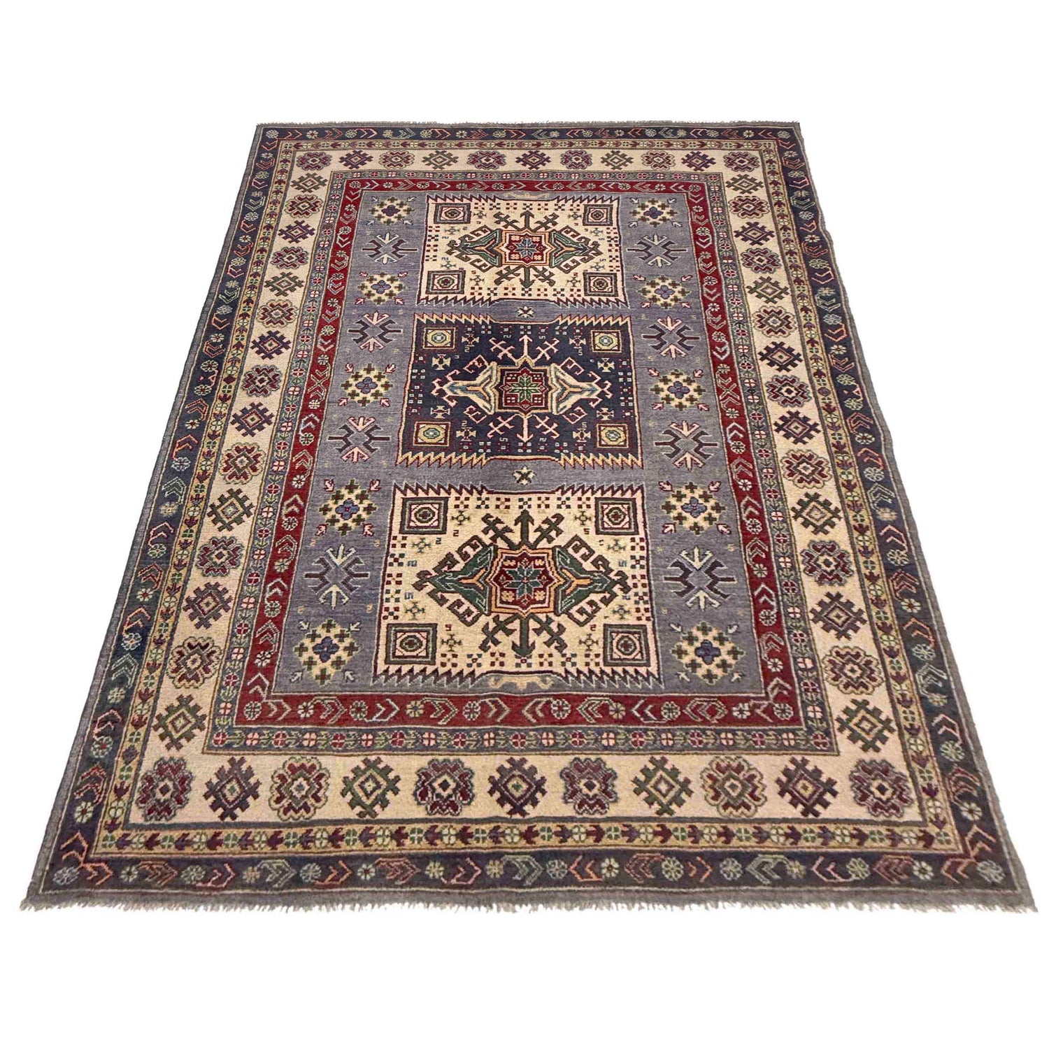 Hand knotted Kazak Rugs 5' 4" x 8' 4" ft / 162 x 255 cm - No. R37371