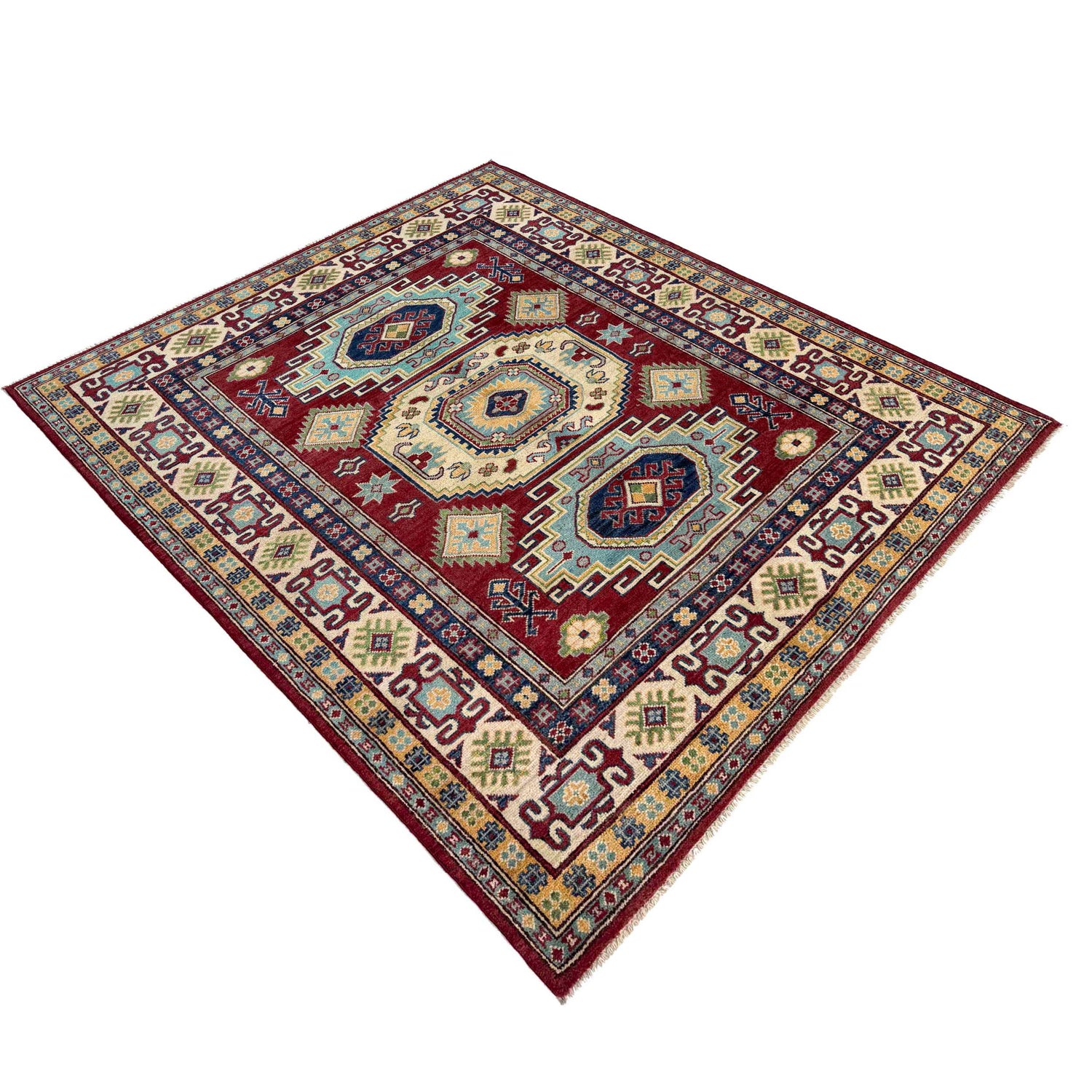 Hand knotted Kazak Rugs 5' 0" x 6' 6" ft / 153 x 198 cm - No. R37377