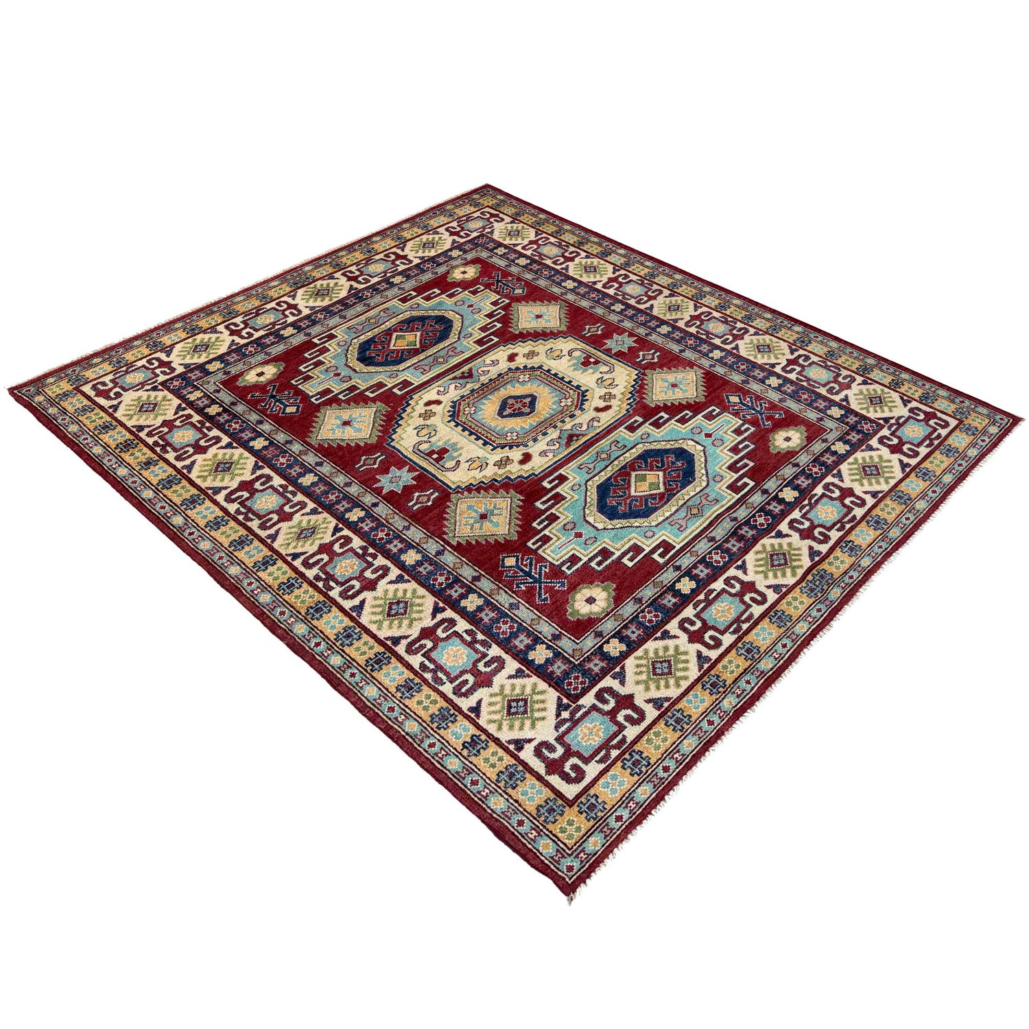 Hand knotted Kazak Rugs 5' 0" x 6' 6" ft / 153 x 198 cm - No. R37377