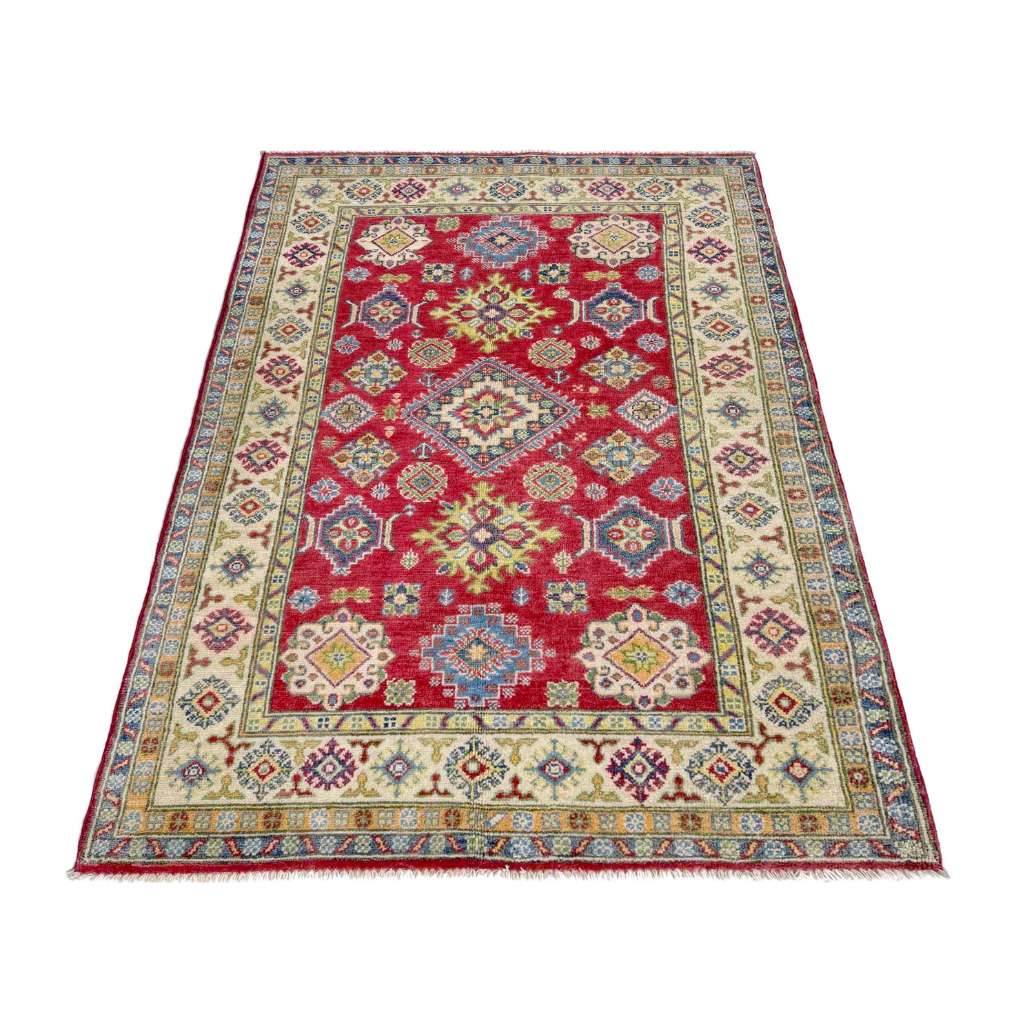 Hand knotted Kazak Rugs 4' 2" x 5' 11" ft / 128 x 180 cm - No. R37379