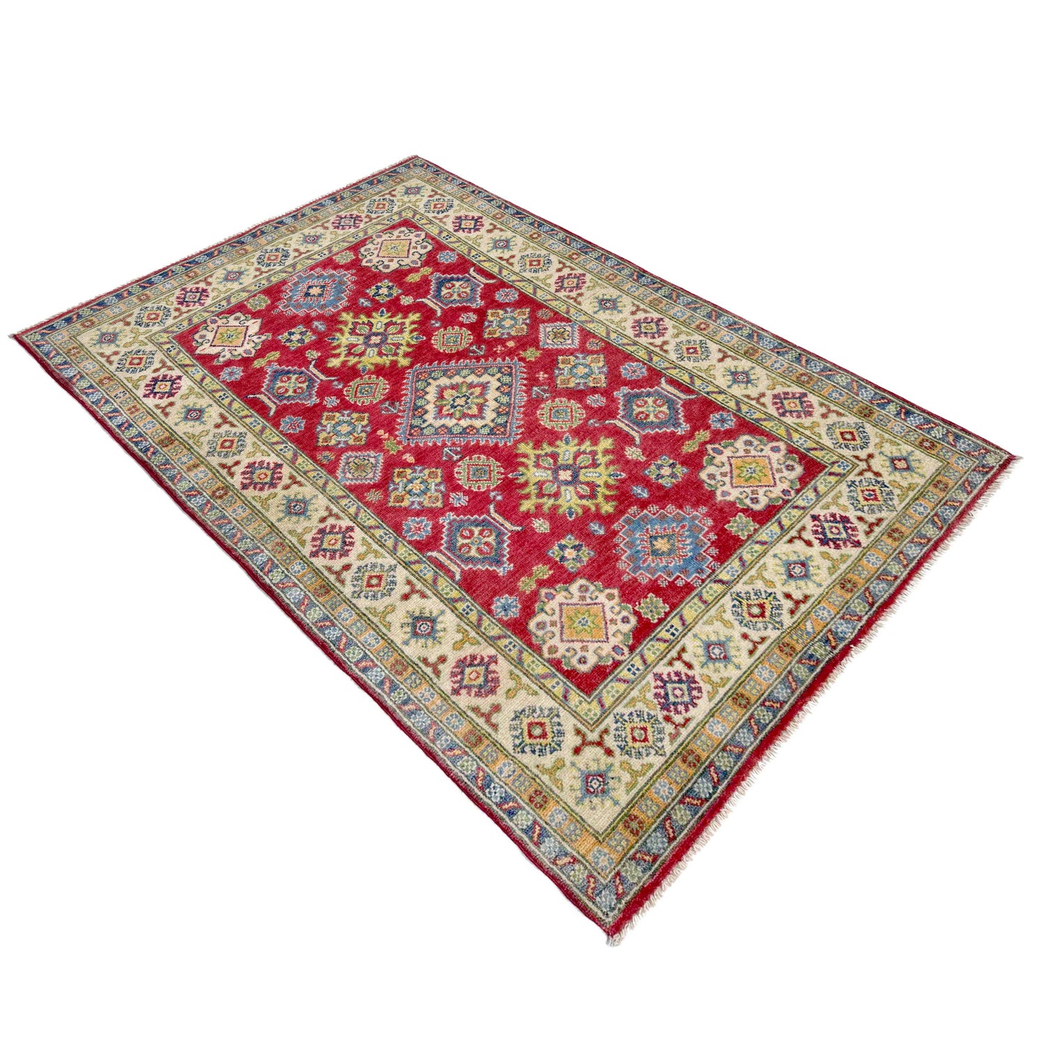 Hand knotted Kazak Rugs 4' 2" x 5' 11" ft / 128 x 180 cm - No. R37379