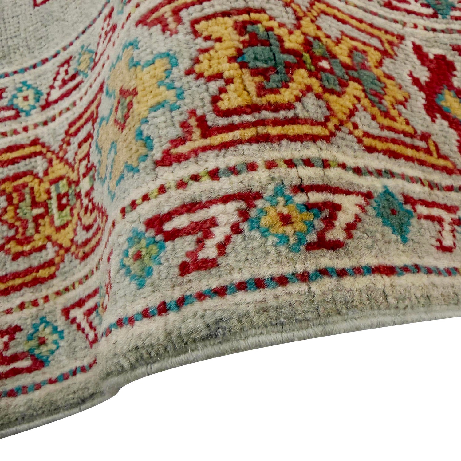 Hand knotted Kazak Carpet 4' 2" x 5' 8" ft / 126 x 173 cm - No. R37383