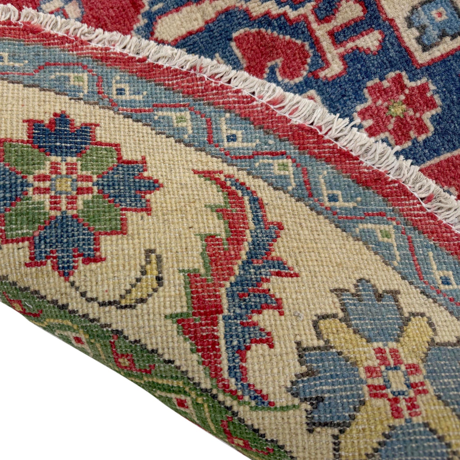 Hand Knotted Round Kazak Oriental Rug 4' 10" x 4' 11" ft / 148 x 150 cm - No. R37384
